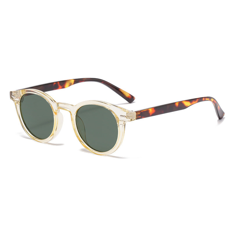 Retro Round UV400 Sunglasses – European Style Tinted Frames