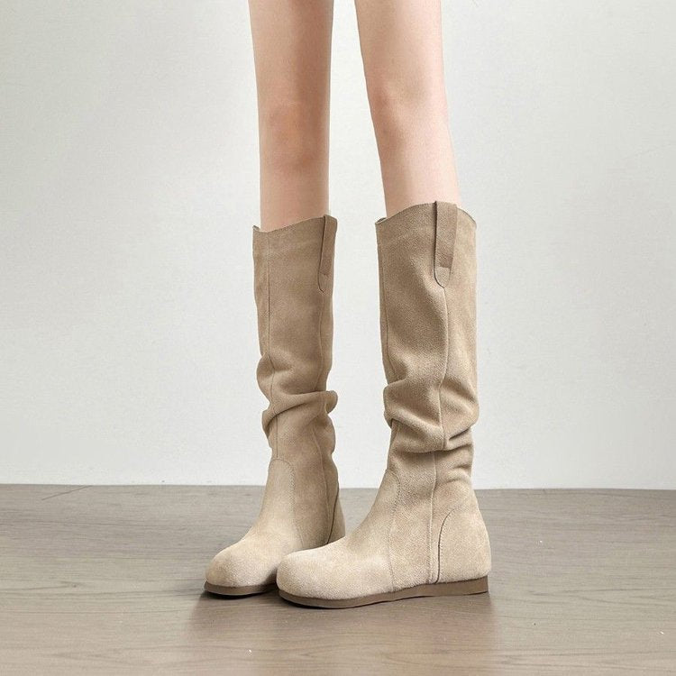 π€ Creeper Knight Flat Heel Cowboy Boots for Women