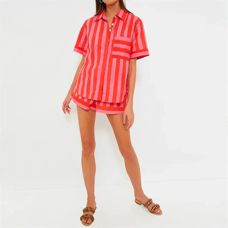 π Lamuusaa 2-Piece Striped Summer Set β 2000s Streetwear Revival