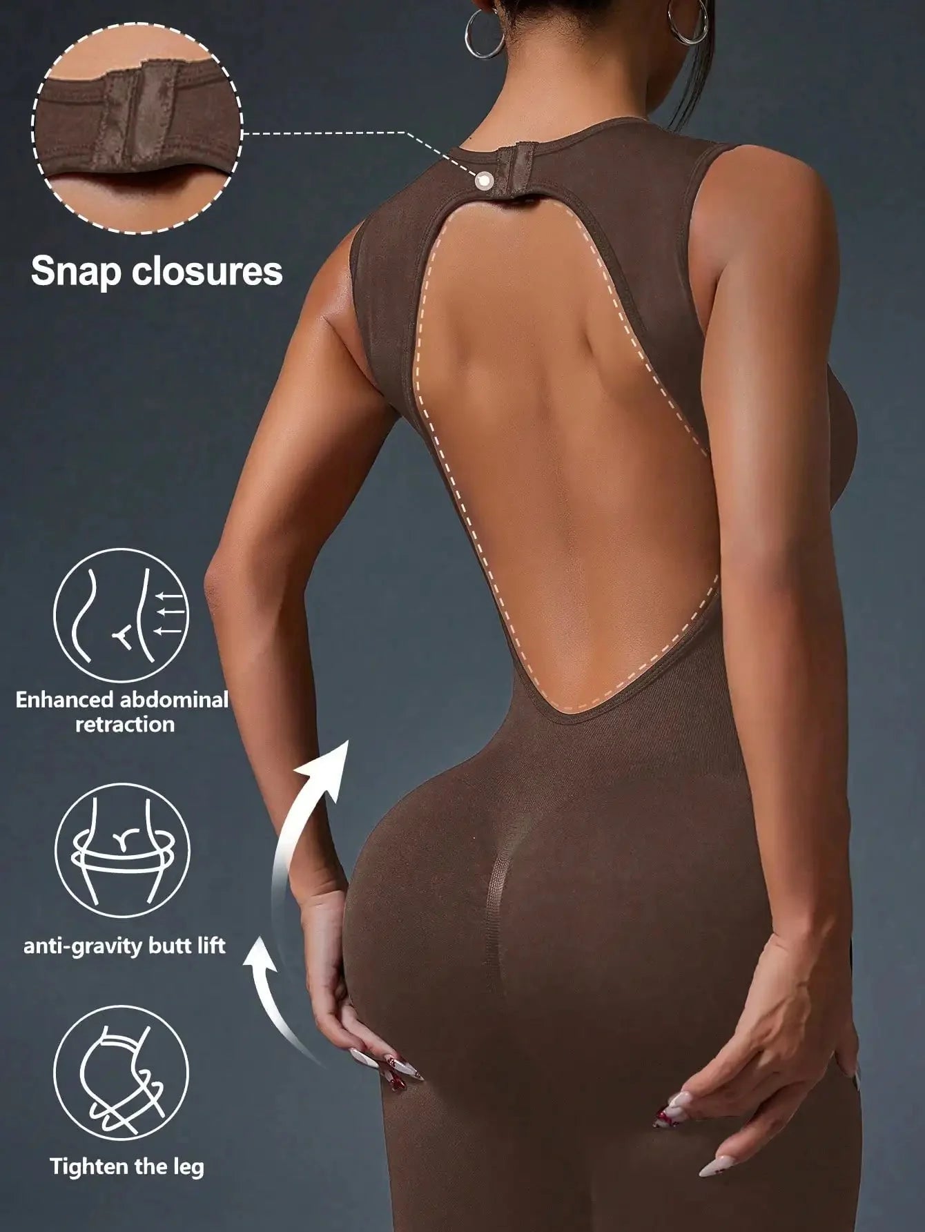 🧘♀️ Seamless Sleeveless Yoga Jumpsuit with Zipper Closure