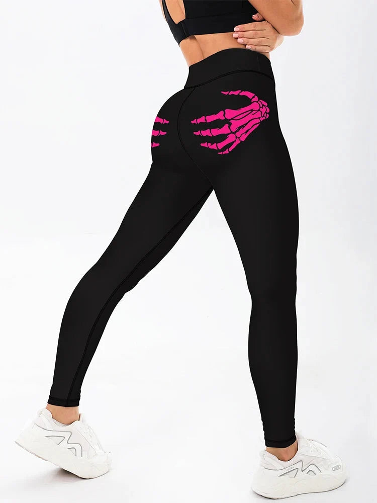 π€ Women's Claw Skull High-Waisted Yoga Leggings