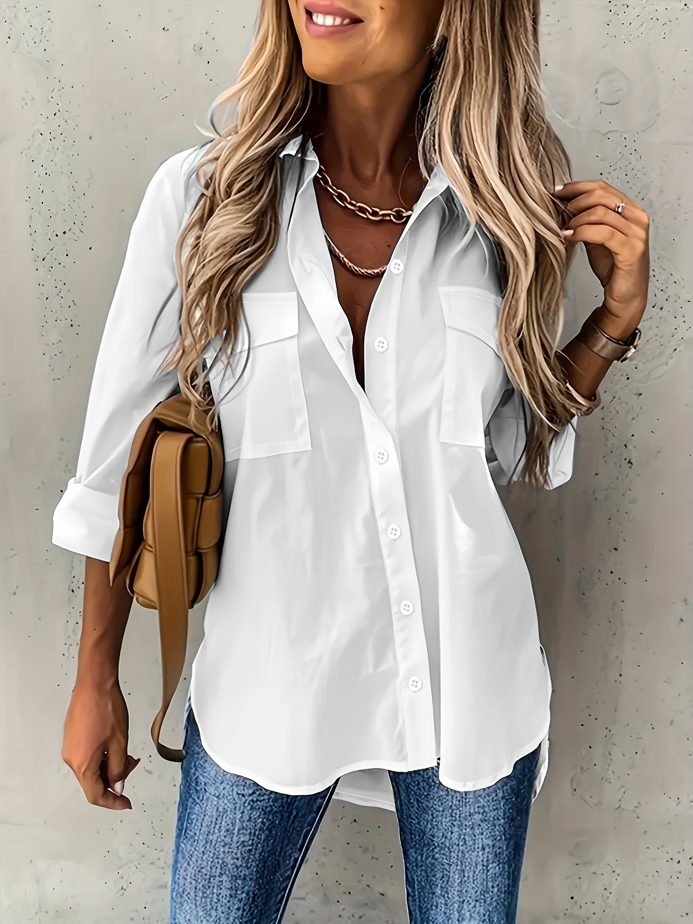 π Plus Size Women's Long Sleeve Two-Piece Casual Set