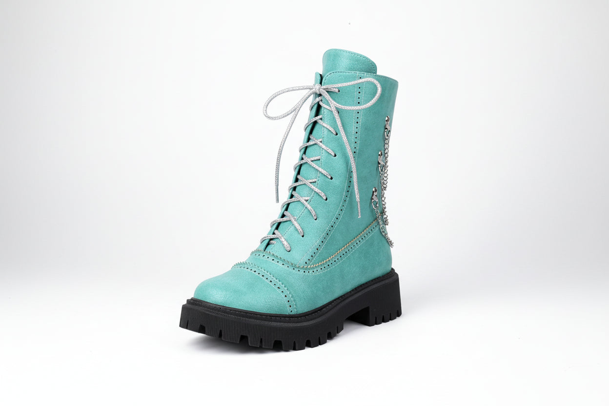 Women’s Chunky Heel Mid-Calf Dr. Style Boots – Large Size Fall & Winter Boot