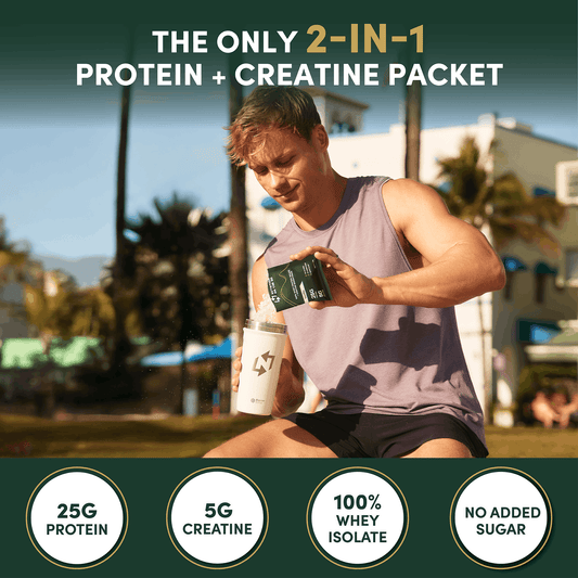 2-in-1 Whey Protein Isolate + Creatine Travel Packets