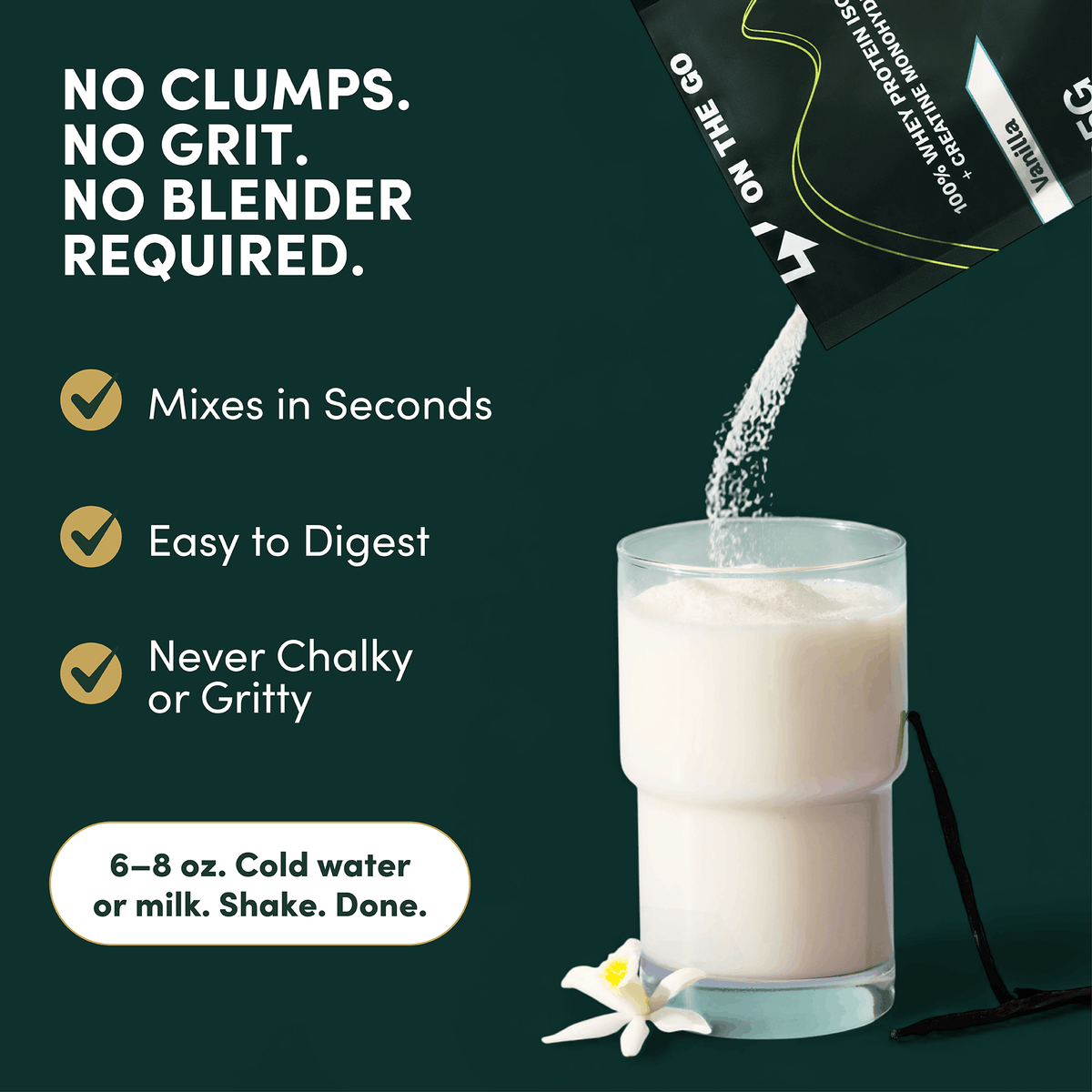 Sobres de viaje de Aislado de Proteína de Suero de Leche + Creatina 2 en 1