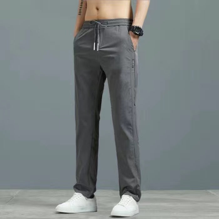 🧊 Men's Ice Silk Plus Size Straight-Leg Pants