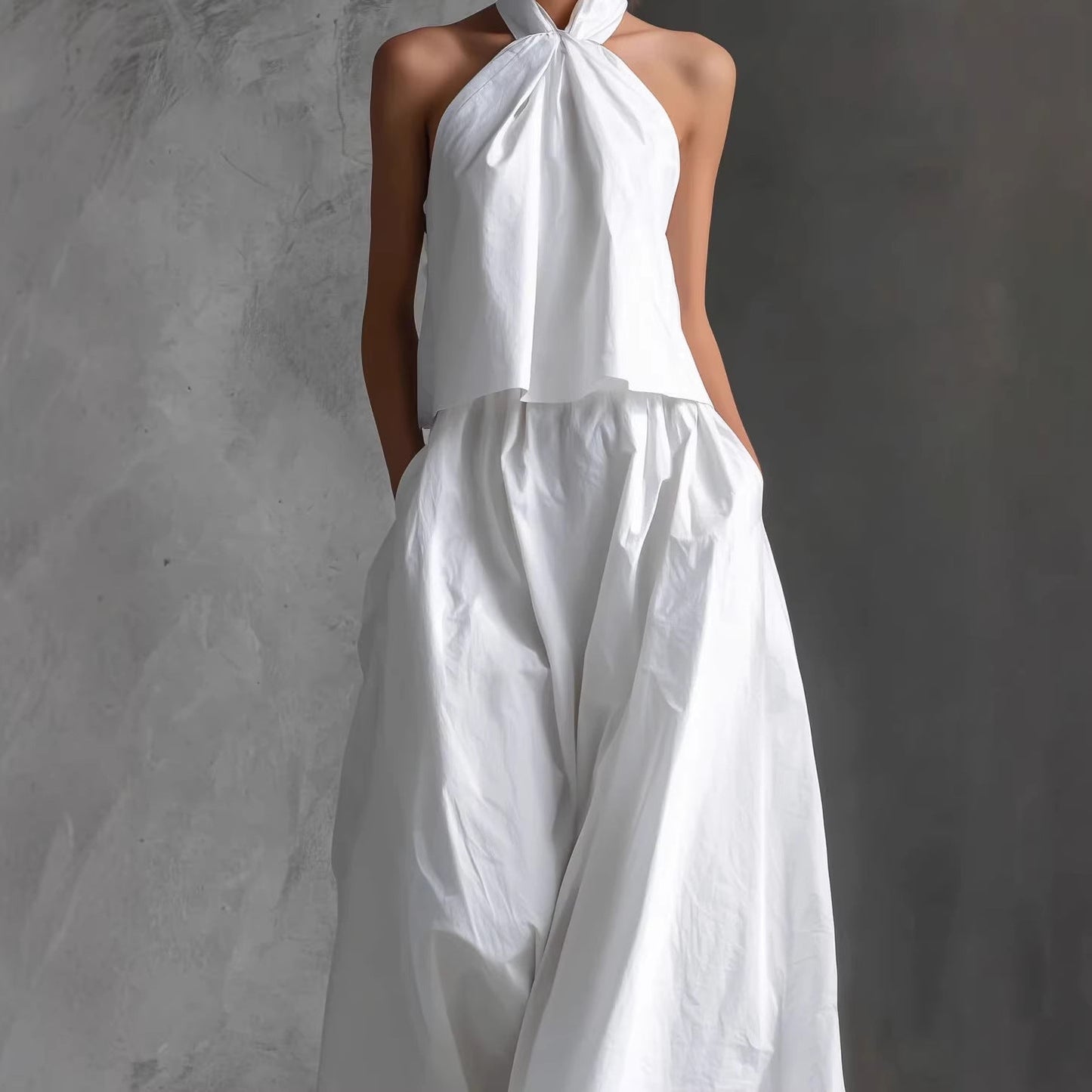Women's Loose Sleeveless Top & High-Waist Wide-Leg Pants Set – 4 Colors S–XXL