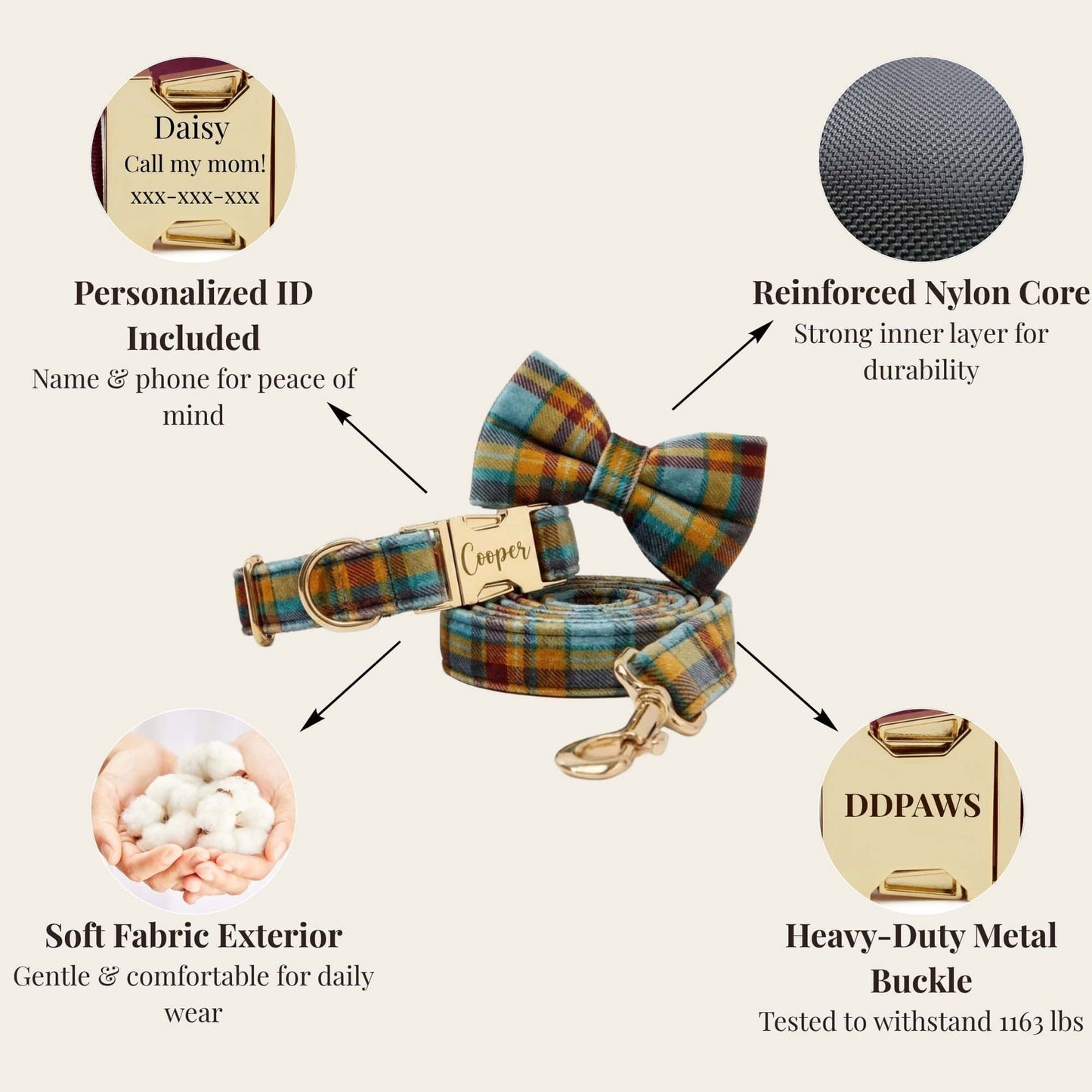 Autumn Blue Plaid Set