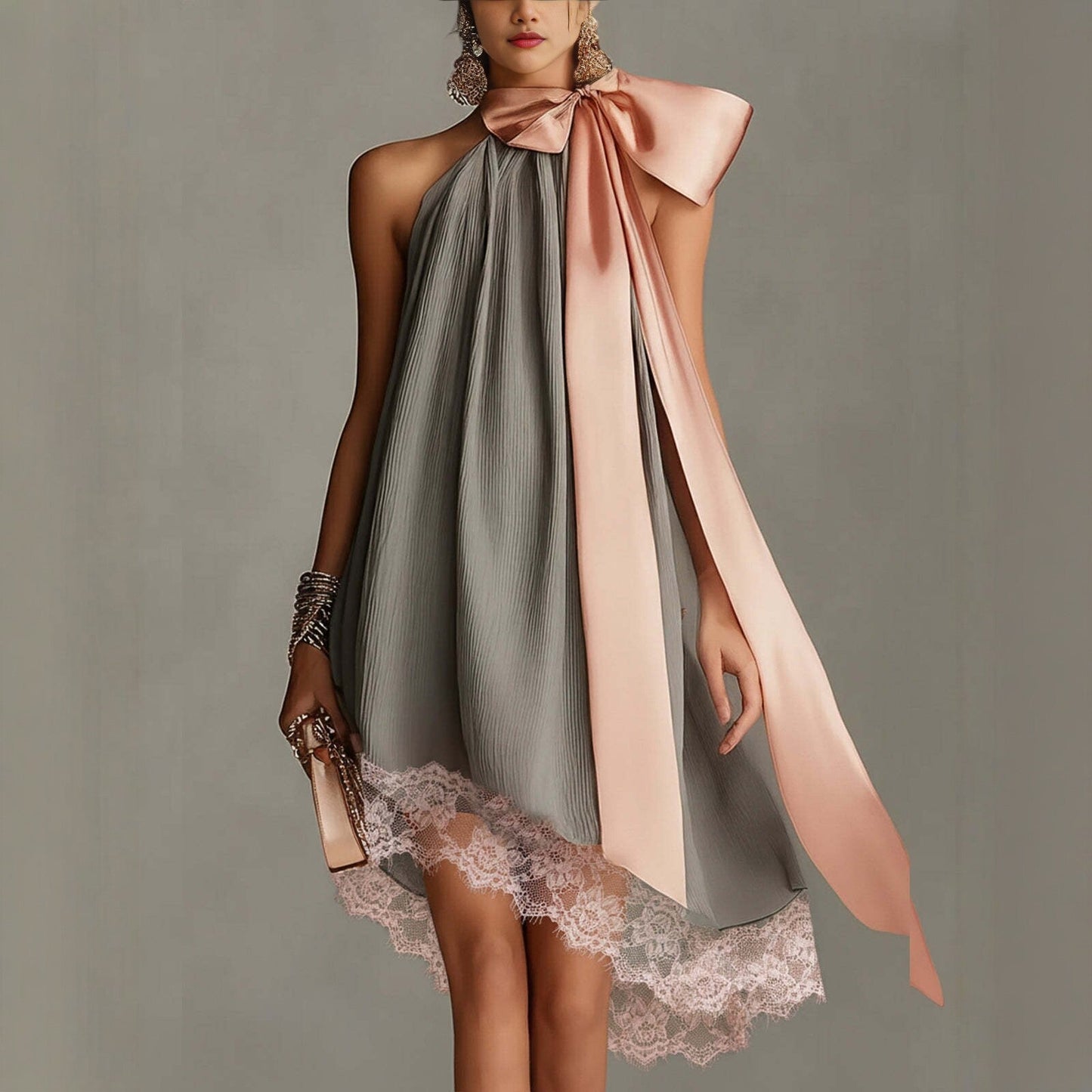 Women's Strapless Printed Bubble Skirt Vacation Maxi Dress