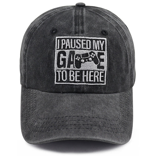 I Paused My Game to Be Here Adjustable Baseball Cap