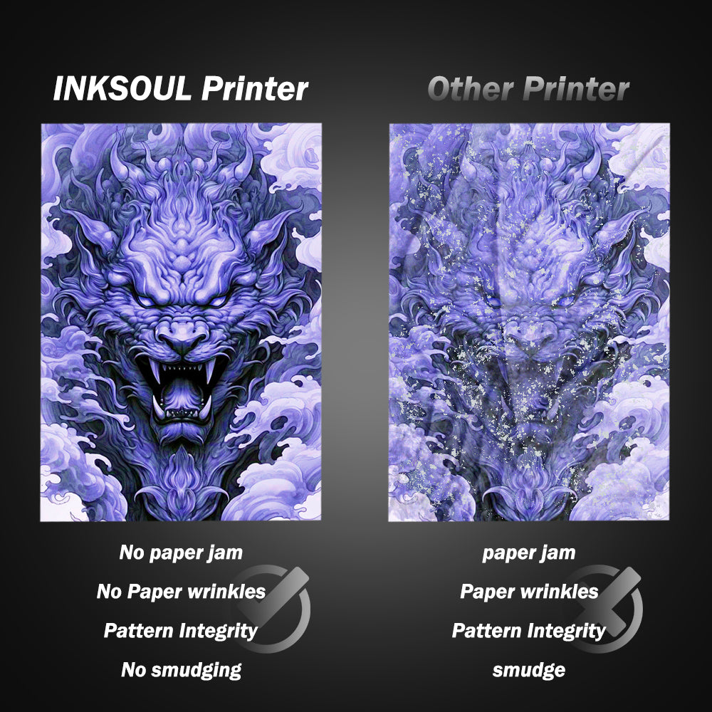 INKSOUL® T08FS Wireless Tattoo Transfer Stencil Printer-Can print shadows