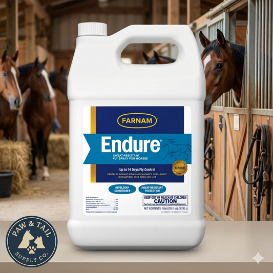 Farnam Endure Sweat-Resistant Fly Spray for Horses Water-Based 14-Day Protection Gallon