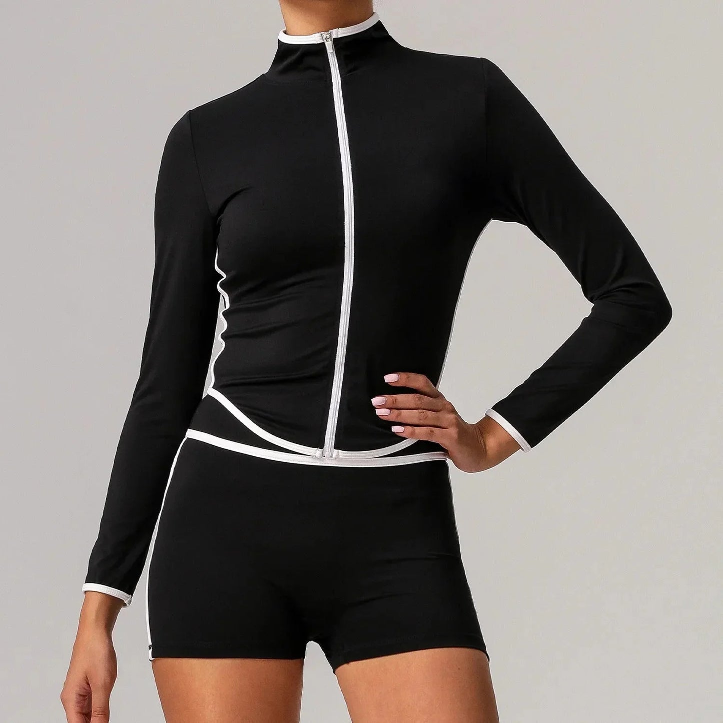 🖤 Seamless Yoga Set – High Waist, Hip-Lifting