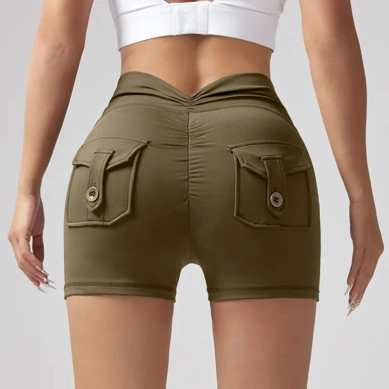 🍑 Wrinkled High-Waist Pocket Leggings for Women