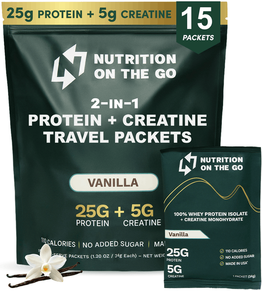 2-in-1 Whey Protein Isolate + Creatine Travel Packets