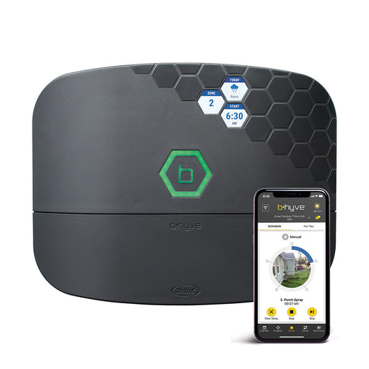 Temporizador inteligente de riego B-hyve XR para interiores/exteriores, 8 estaciones, 57985