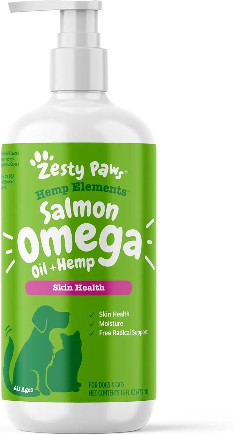 Zesty Paws Wild Alaskan Omega-3 Oil for Pets - 8.5 oz | Premium Skin & Coat Support