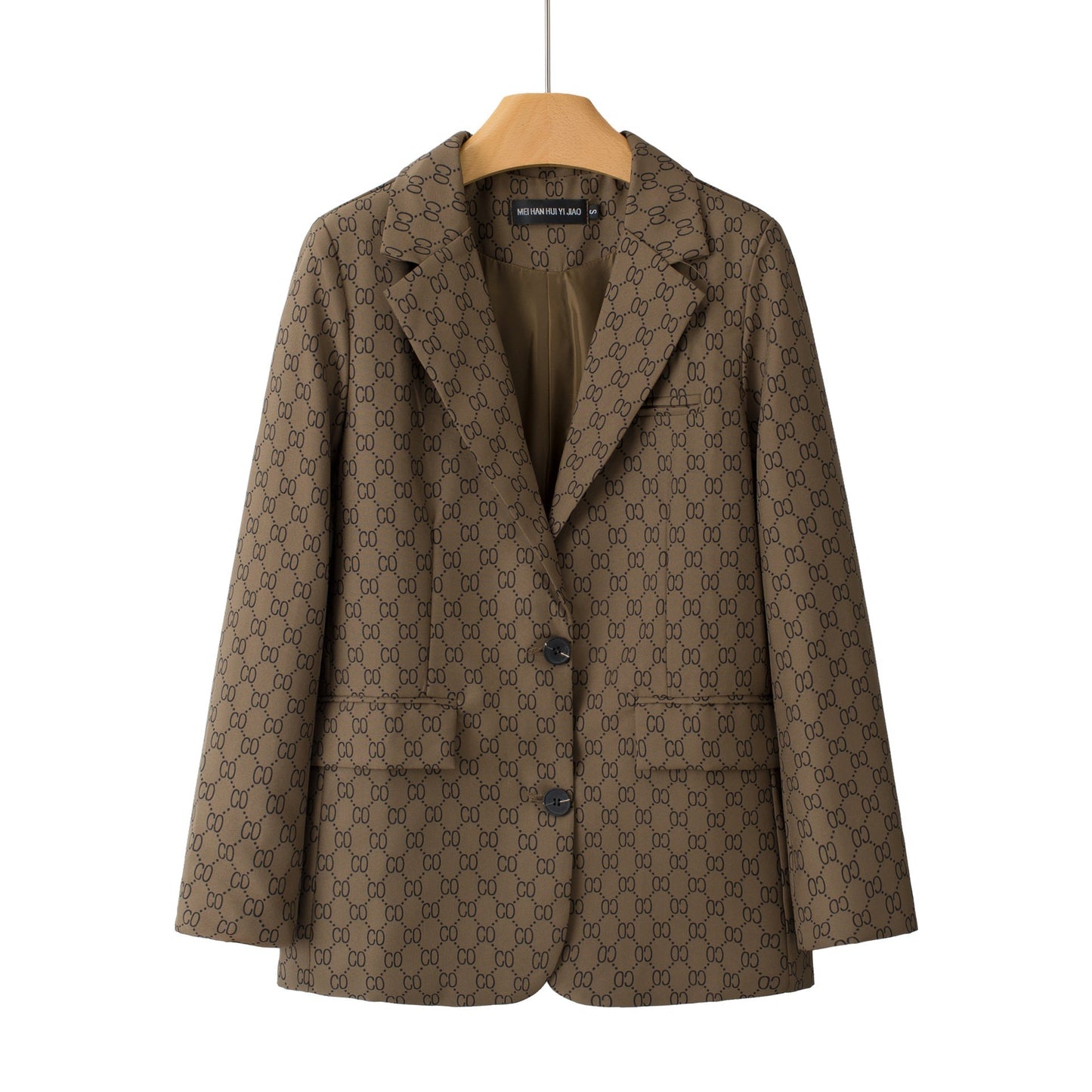 Women's Casual Chic Plaid Coat – Long Sleeve Pocket Jacket