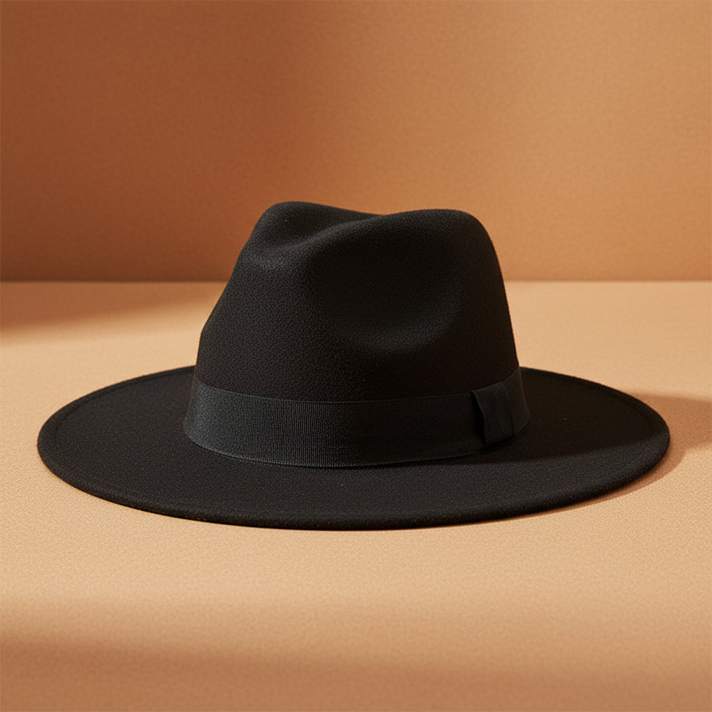 Wide Brim Bell Crown Wool Hat – Unisex Sun & Warmth Hat