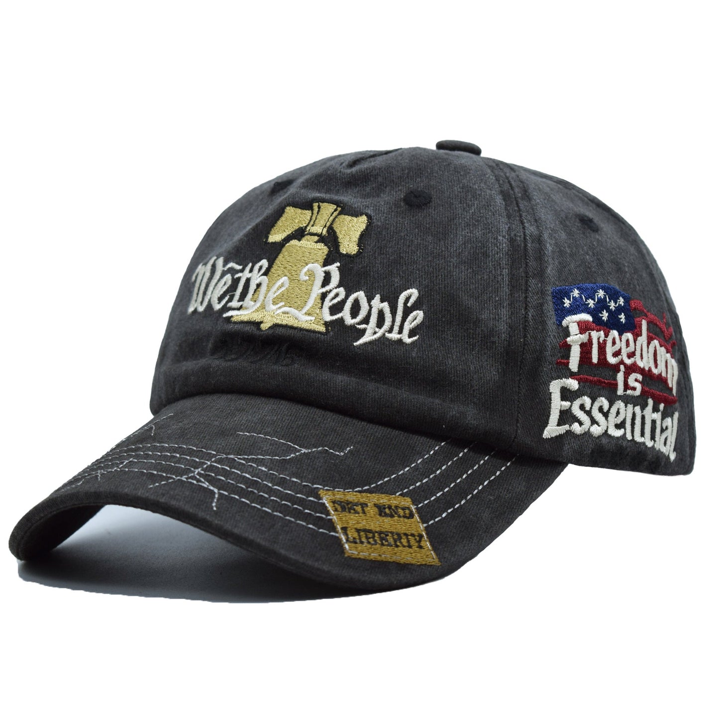 Women's Embroidered Cotton Baseball Cap | Retro Letter Style