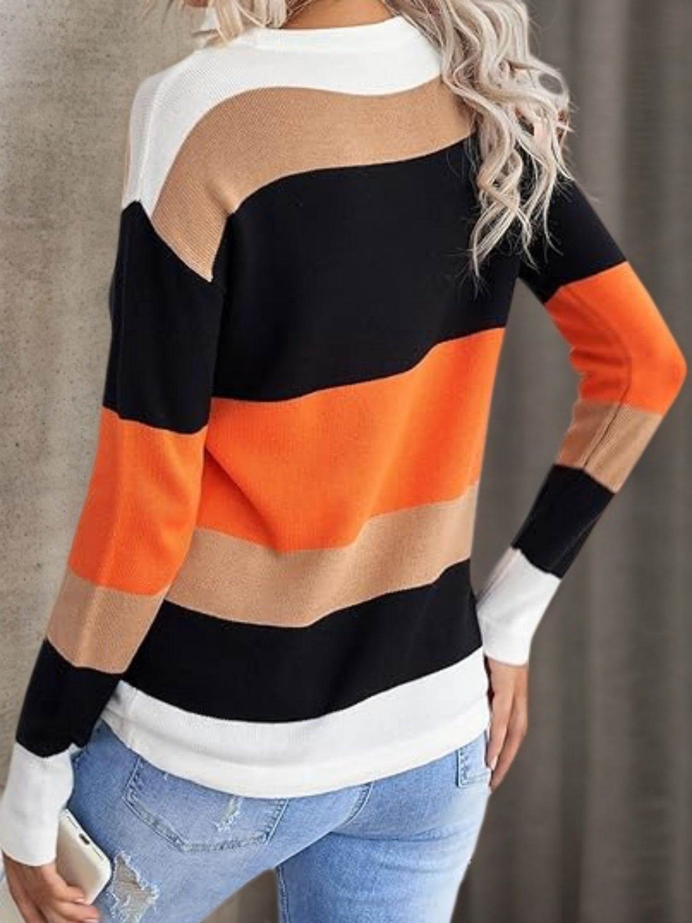 Women’s Striped Color Block Hoodie