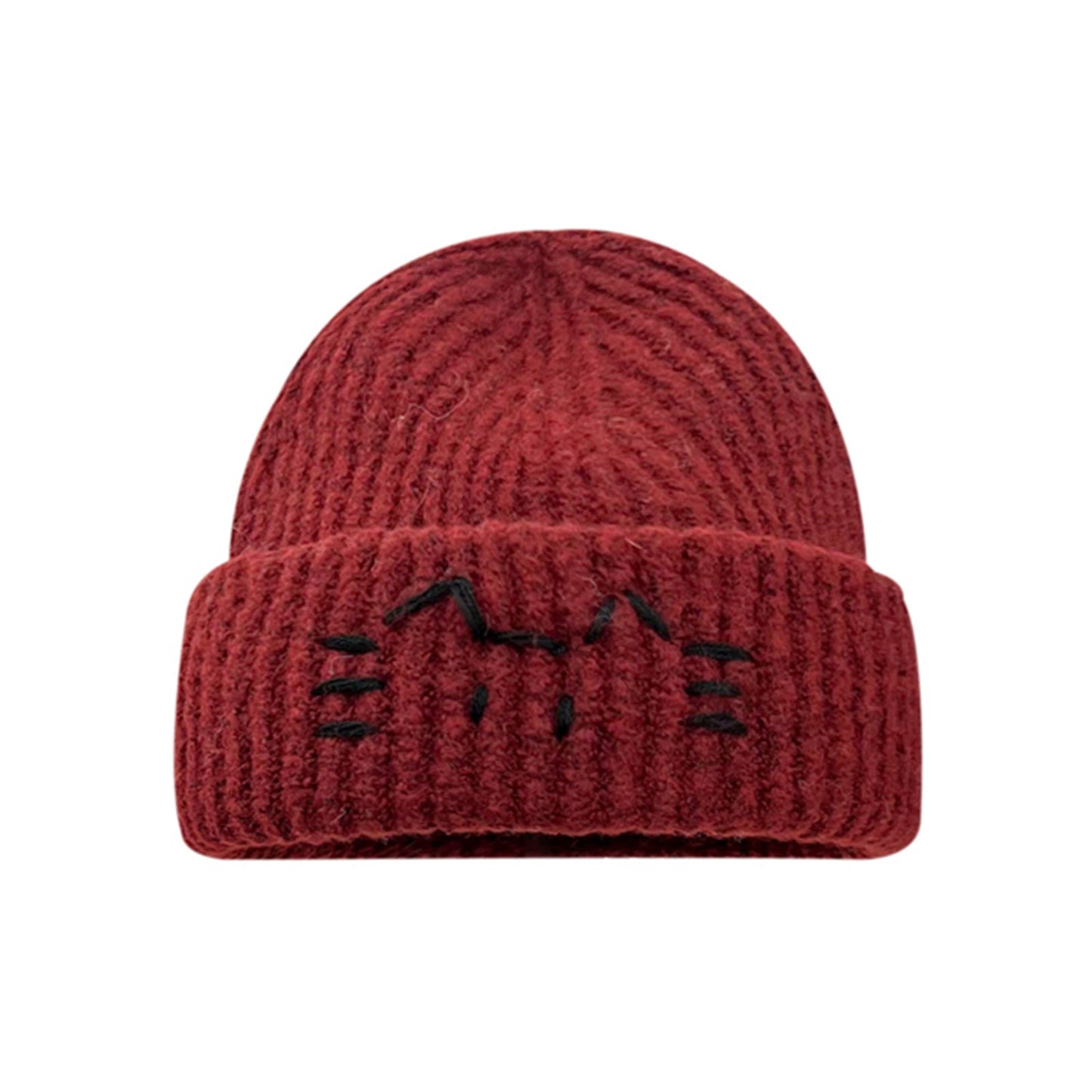 Women’s Cute Cat Line Design Knitted Hat – Warm Fall & Winter Beanie