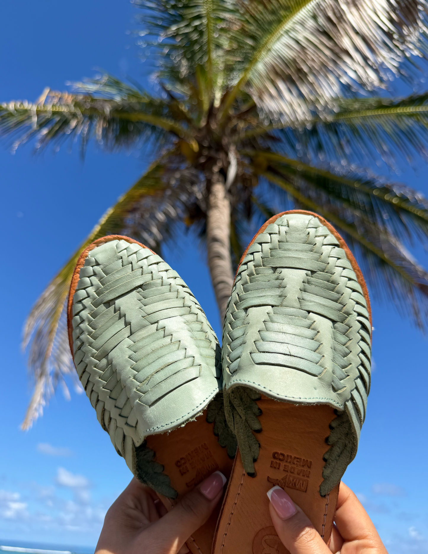 Marbella Huarache Slip-On Teal